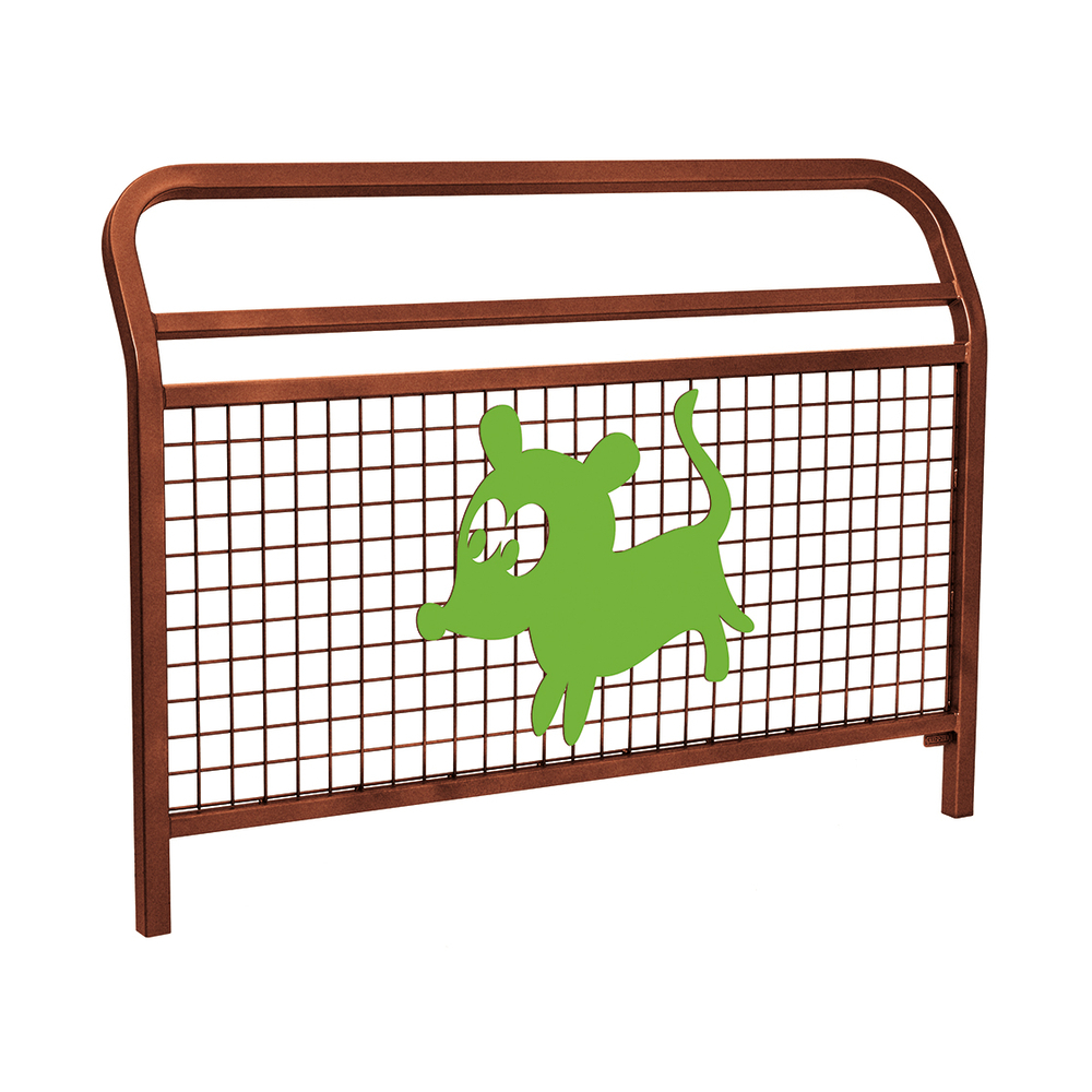 Barrière Spéciale Ecole Conviviale Aspect Corten - Animation Le chien - PROCITY - 206965.S025