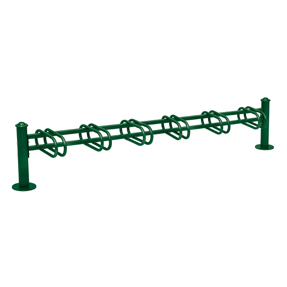 Support cycles Province Agora RAL6005 - 6 places - simple face - PROCITY - 207310.6005