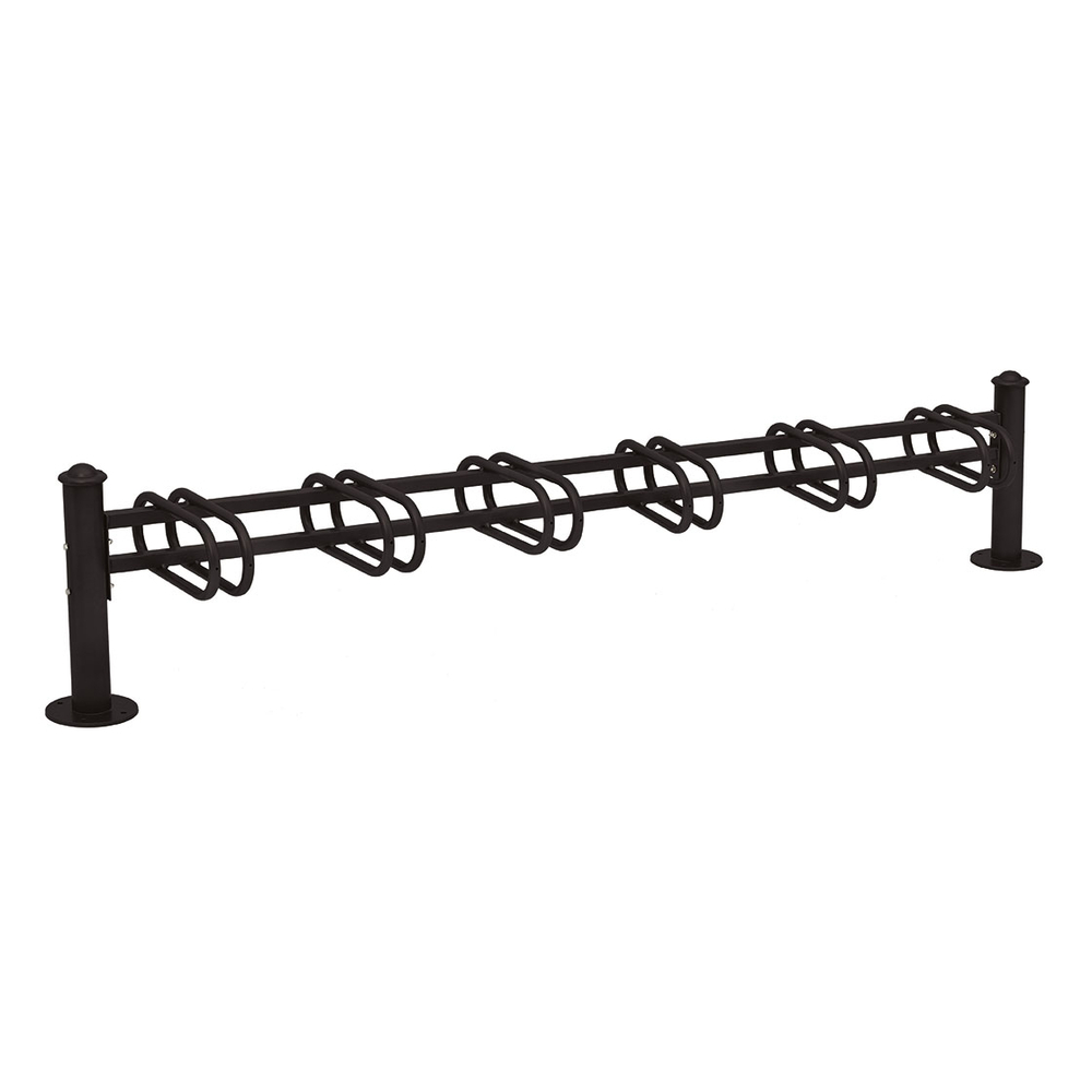Support cycles Province Agora RAL9005 - 6 places - simple face - PROCITY - 207310.9005
