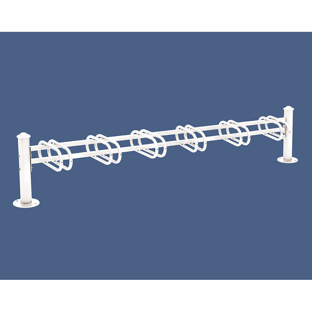 Support cycles Province Agora RAL9010 - 6 places - simple face - PROCITY - 207310.9010