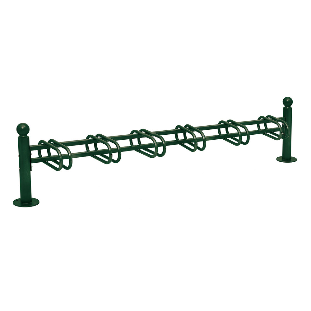 Support cycles Province Boule RAL6005 - 6 places - simple face - PROCITY - 207311.6005