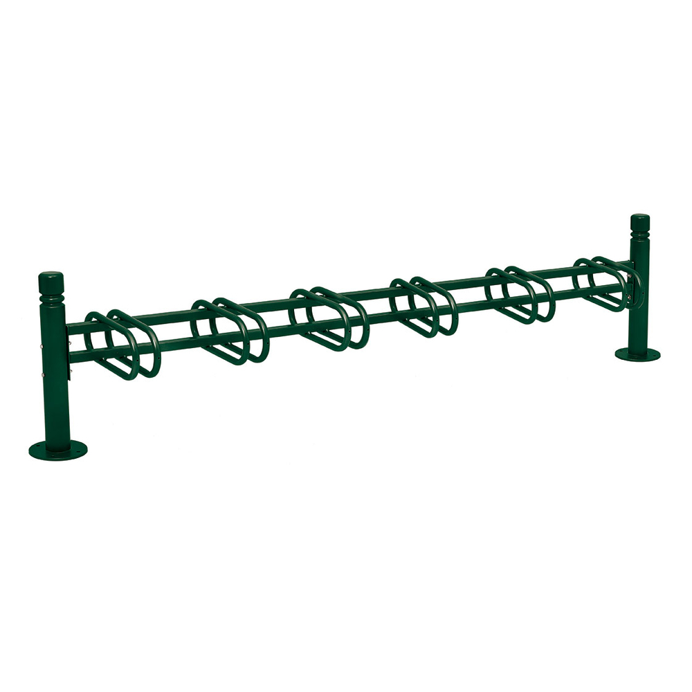 Support cycles Province City RAL6005 - 6 places - simple face - PROCITY - 207315.6005