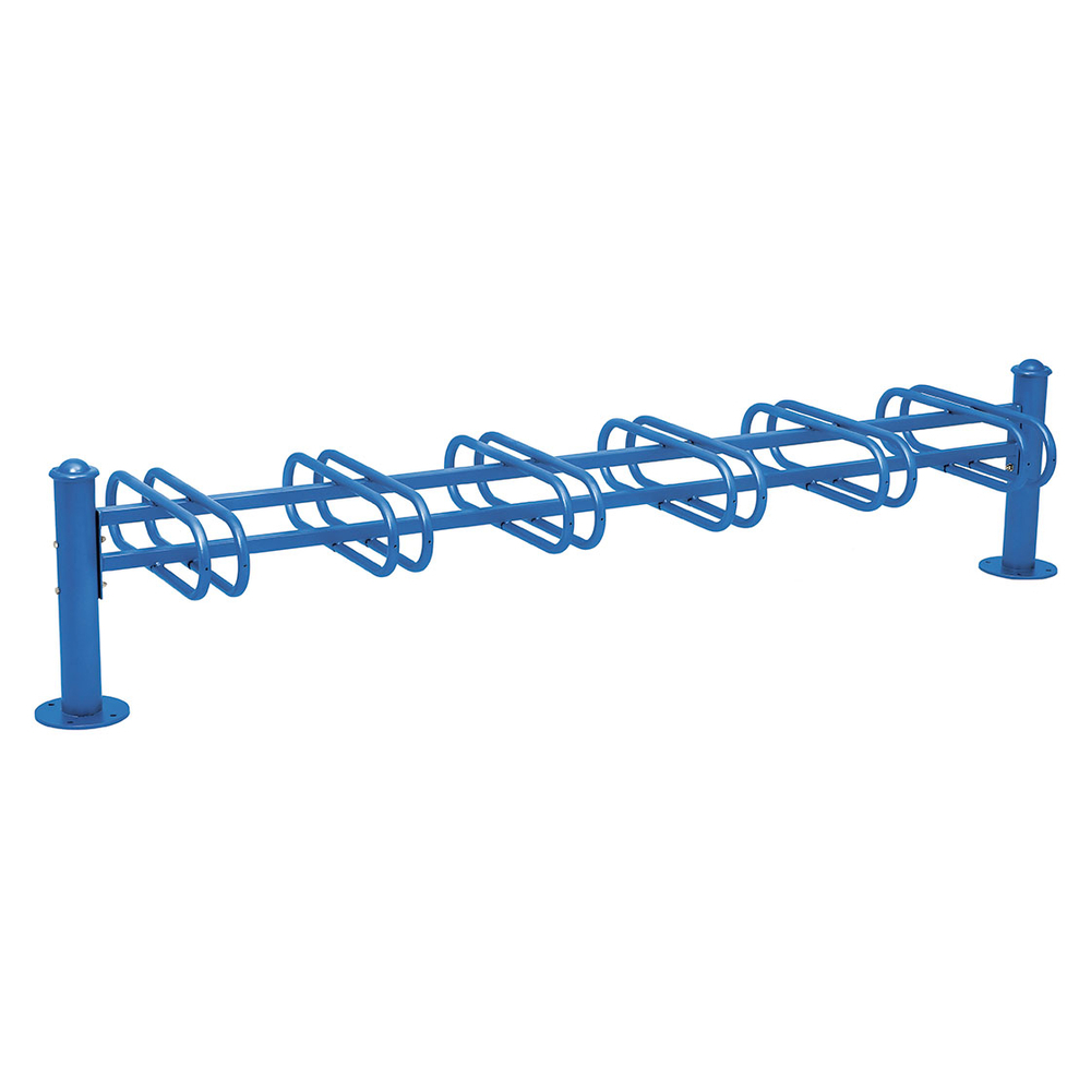 Support cycles Province Agora RAL5010 - 6 places - double face - PROCITY - 207320.5010