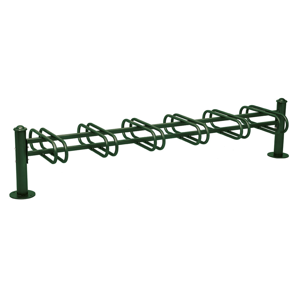 Support cycles Province Agora RAL6005 - 6 places - double face - PROCITY - 207320.6005