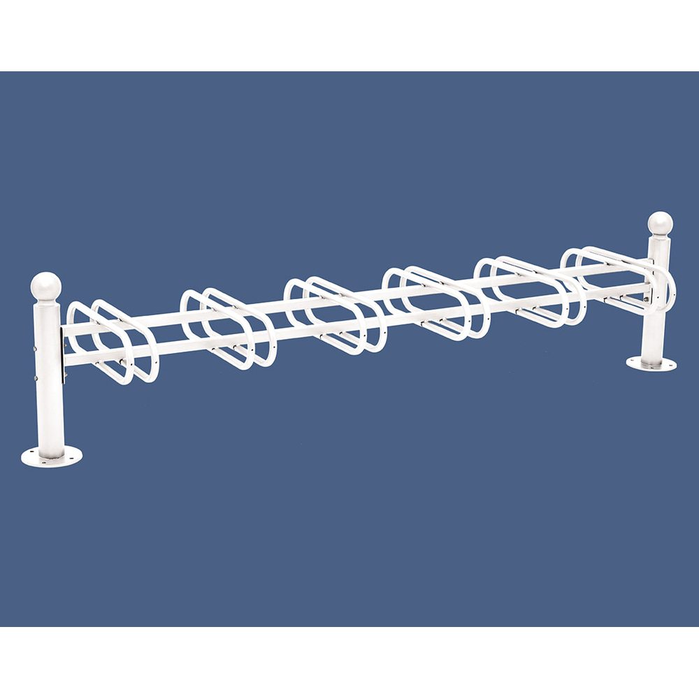 Support cycles Province Boule RAL9010 - 6 places - double face - PROCITY - 207321.9010