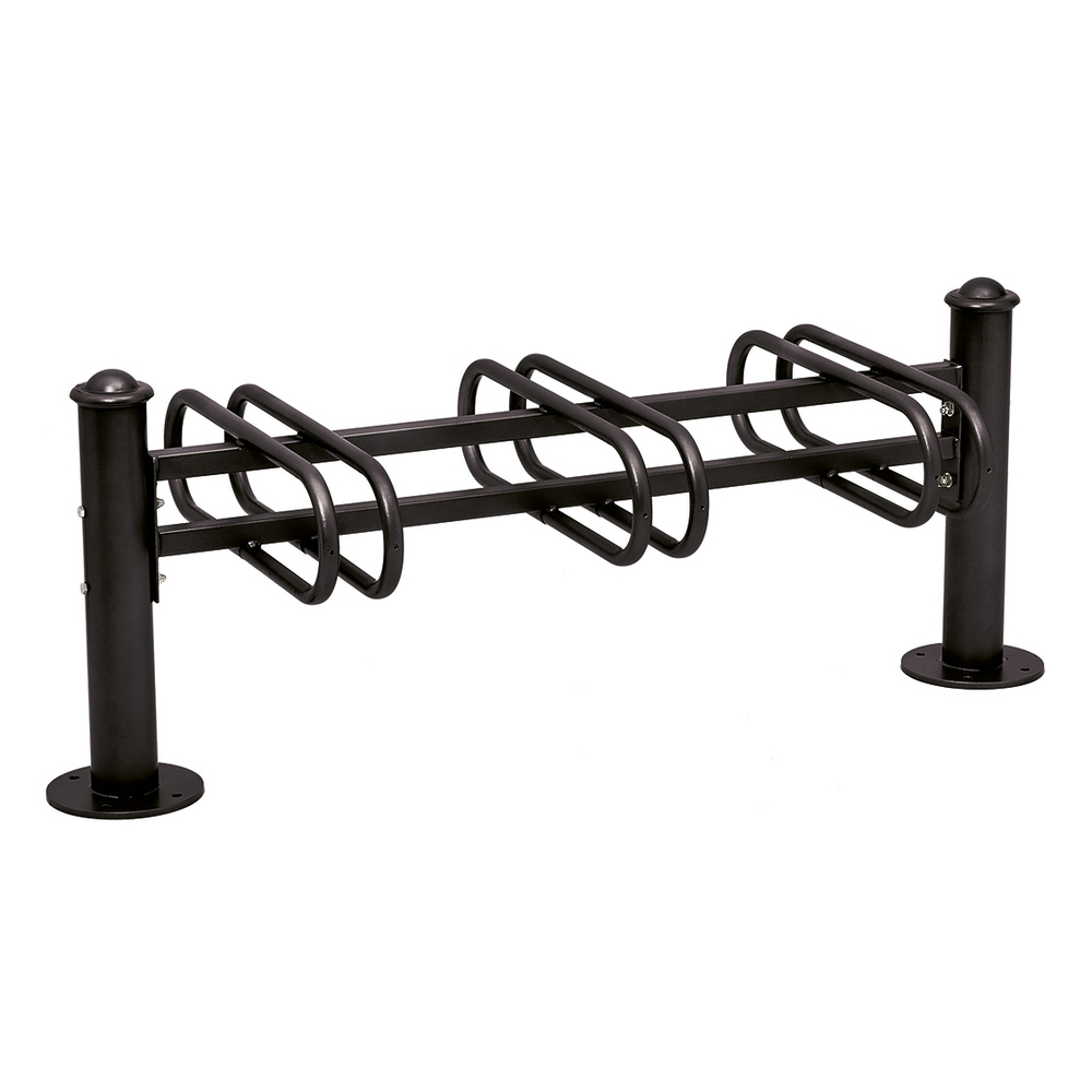Support cycles Province Agora RAL9005 - 3 places - double face - PROCITY - 207350.9005