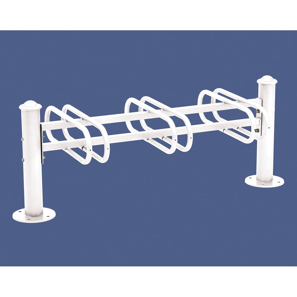 Support cycles Province Agora RAL9010 - 3 places - double face - PROCITY - 207350.9010