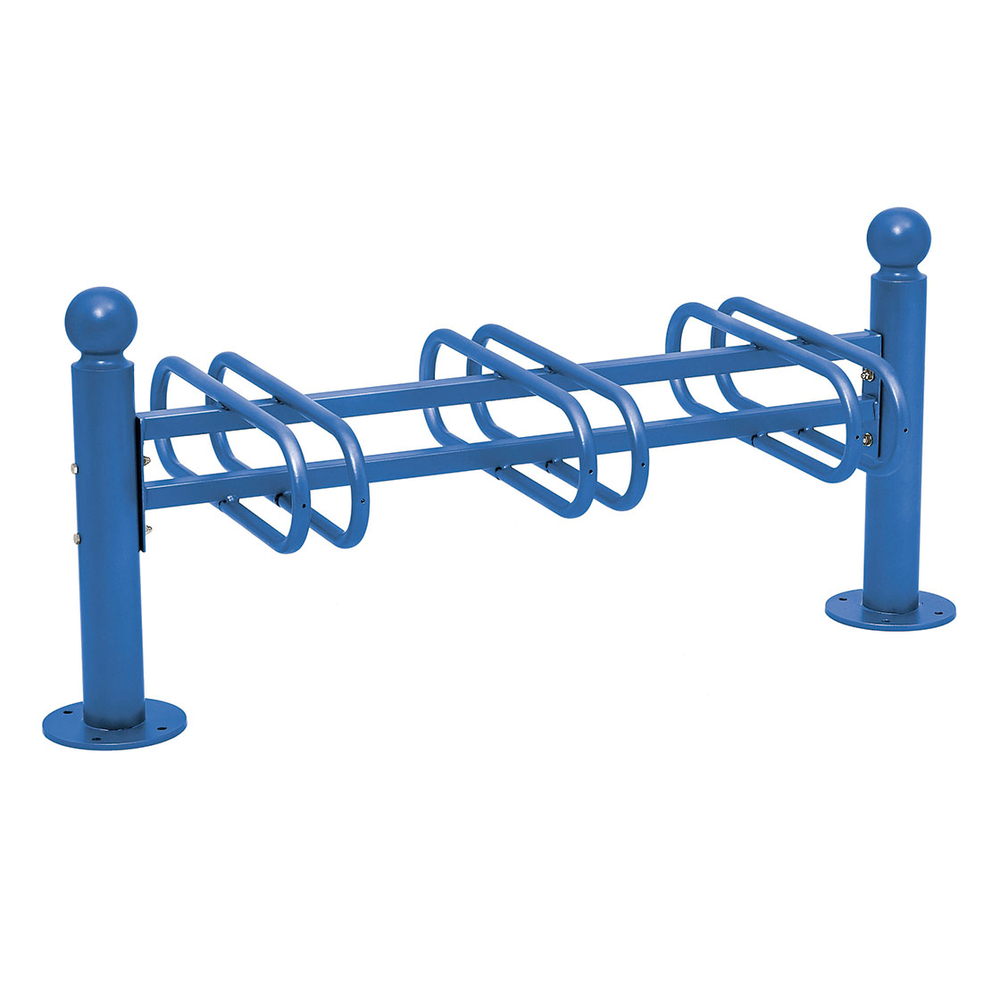 Support cycles Province Boule RAL5010 - 3 places - double face - PROCITY - 207351.5010