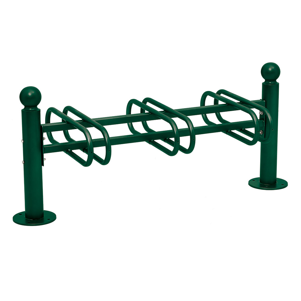 Support cycles Province Boule RAL6005 - 3 places - double face - PROCITY - 207351.6005