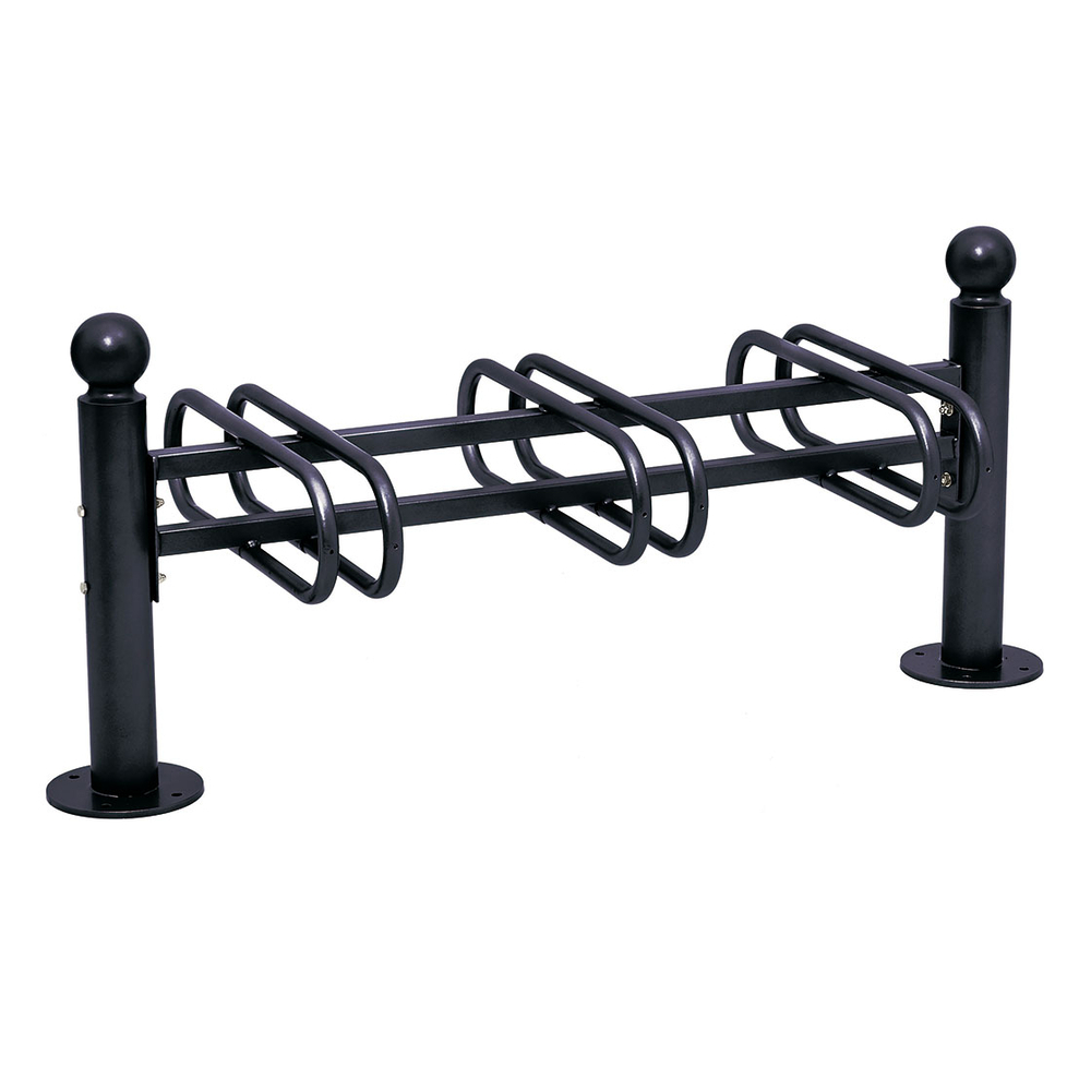 Support cycles Province Boule RAL9005 - 3 places - double face - PROCITY - 207351.9005