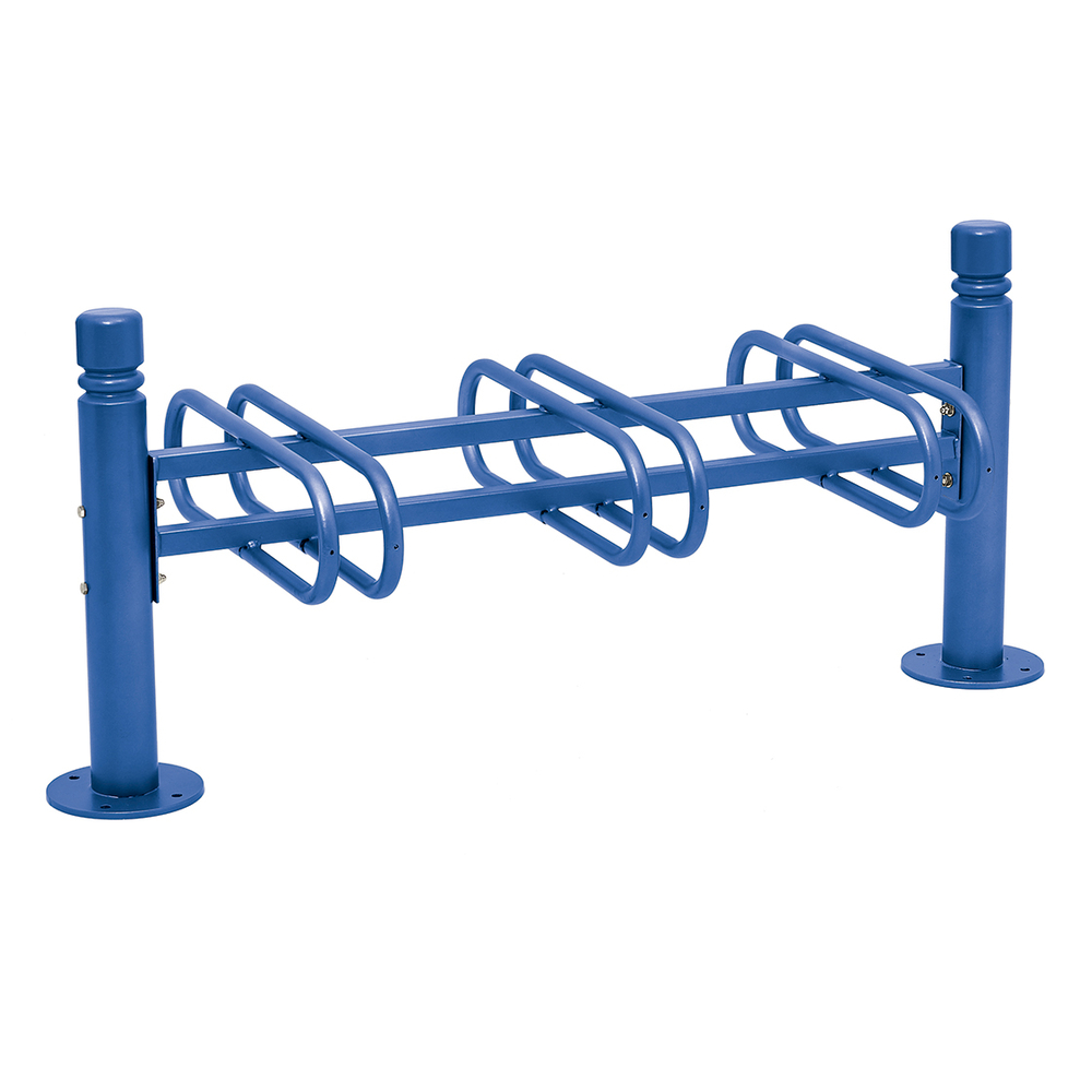 Support cycles Province City RAL5010 - 3 places - double face - PROCITY - 207355.5010