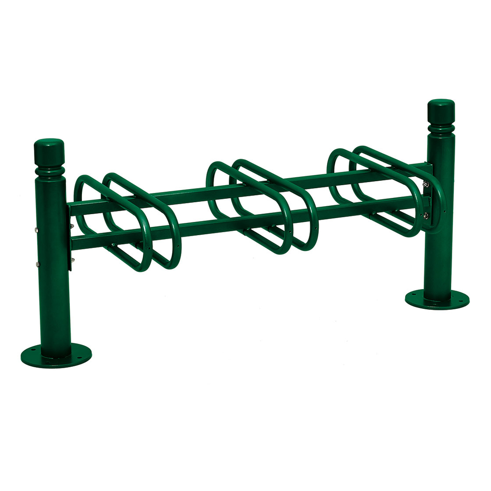 Support cycles Province City RAL6005 - 3 places - double face - PROCITY - 207355.6005