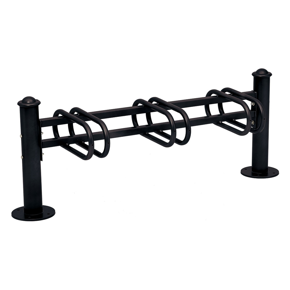 Support cycles Province Agora RAL9005 - 3 places - simple face - PROCITY - 207360.9005