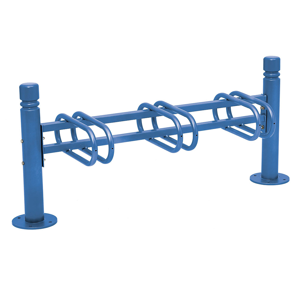 Support cycles Province City RAL5010 - 3 places - simple face - PROCITY - 207365.5010