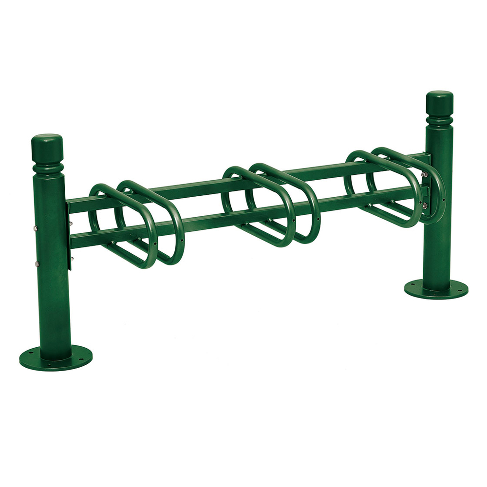 Support cycles Province City RAL6005 - 3 places - simple face - PROCITY - 207365.6005