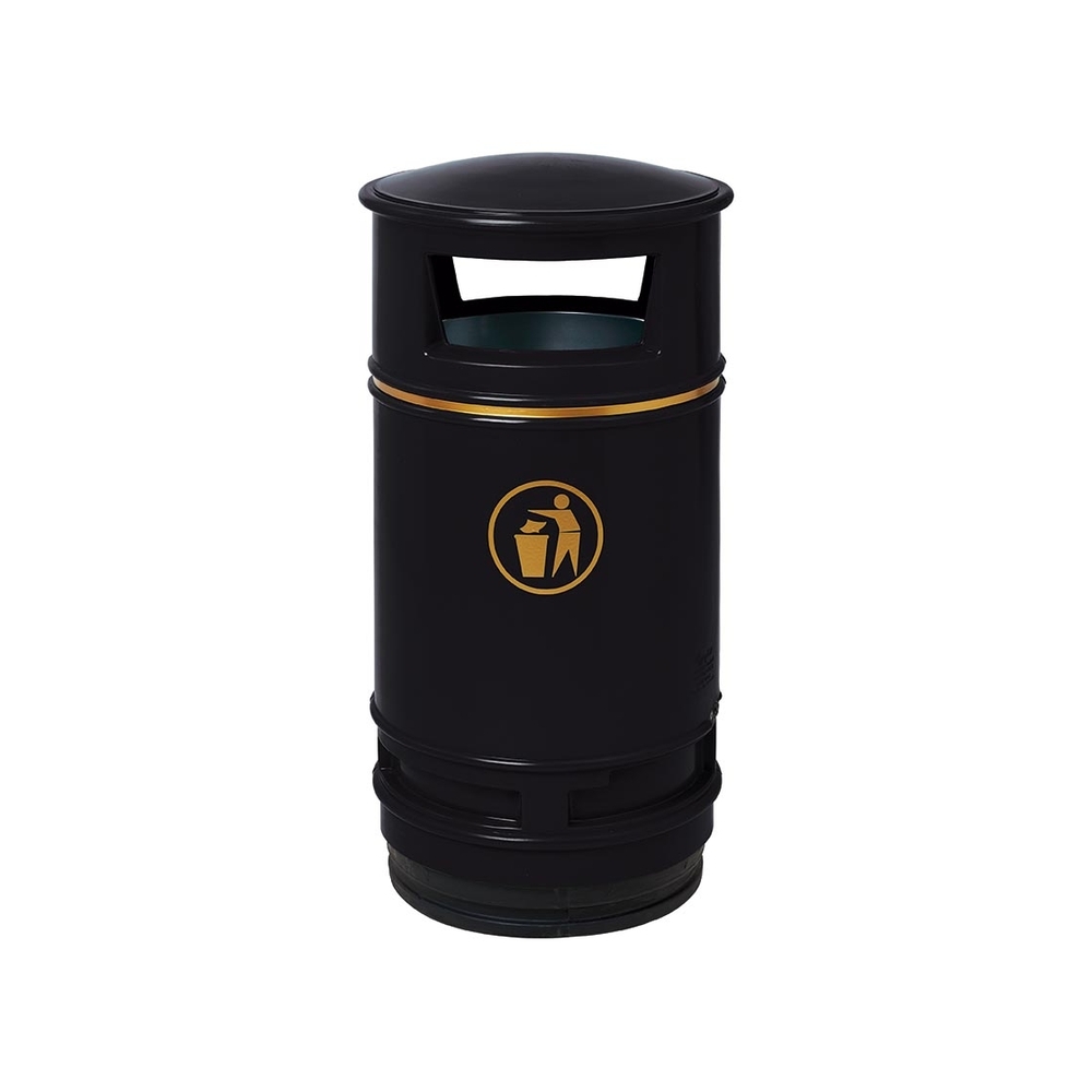 Corbeille Morvan 90 litres Noir - PROCITY - 208001.NOIR