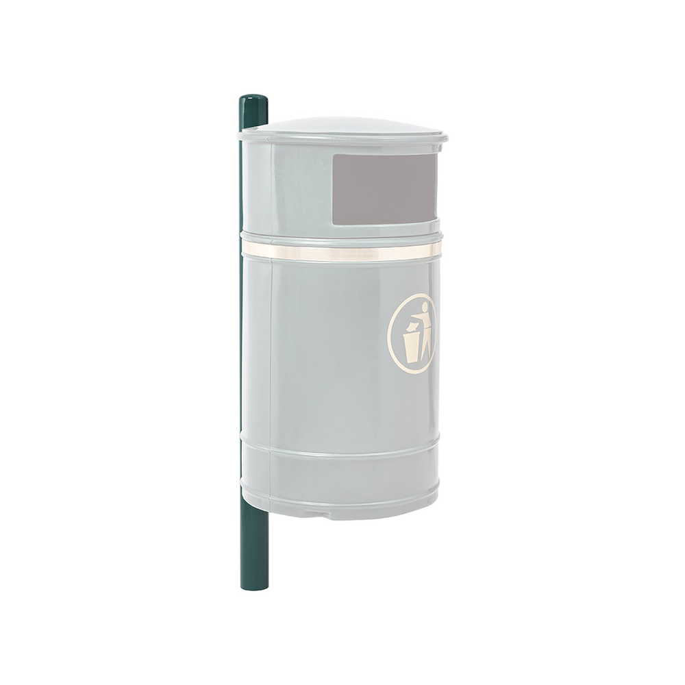 Poteau de fixation pour corbeille Morvan 40 litres Vert - PROCITY - 208019.VERT