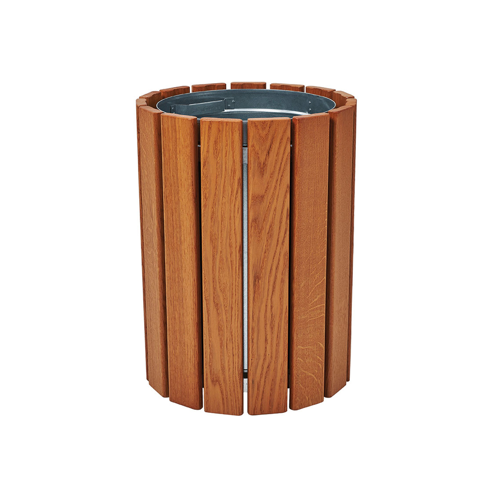 Corbeille Cologne 60 litres lasuré chêne clair - PROCITY - 208063.CHEC