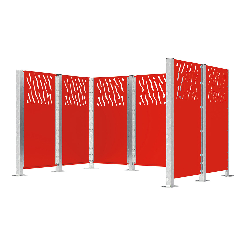 Cache-conteneurs modulable en acier RAL3020 - PROCITY - 208089.3020