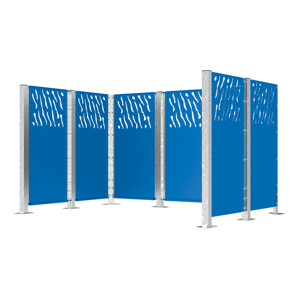 Cache-conteneurs modulable en acier RAL5010 - PROCITY - 208089.5010