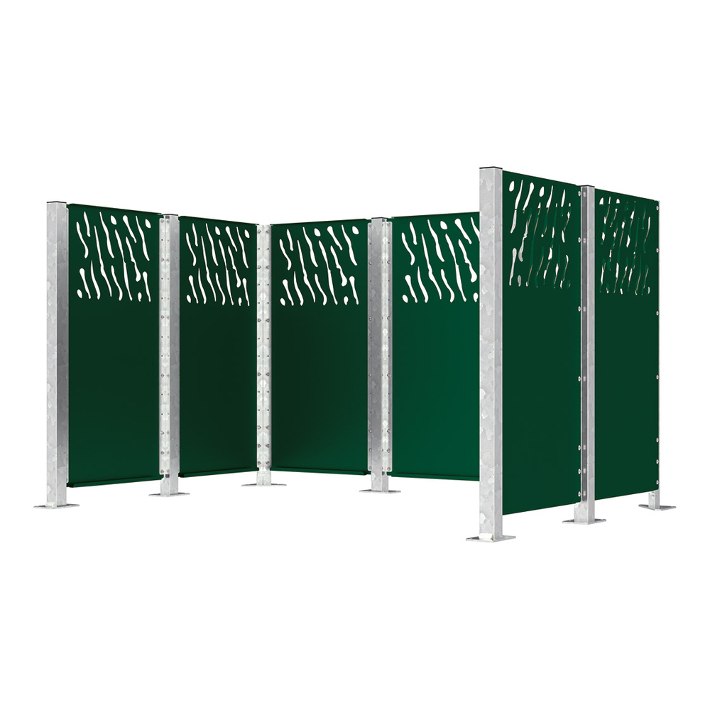 Cache-conteneurs modulable en acier RAL6005 - PROCITY - 208089.6005