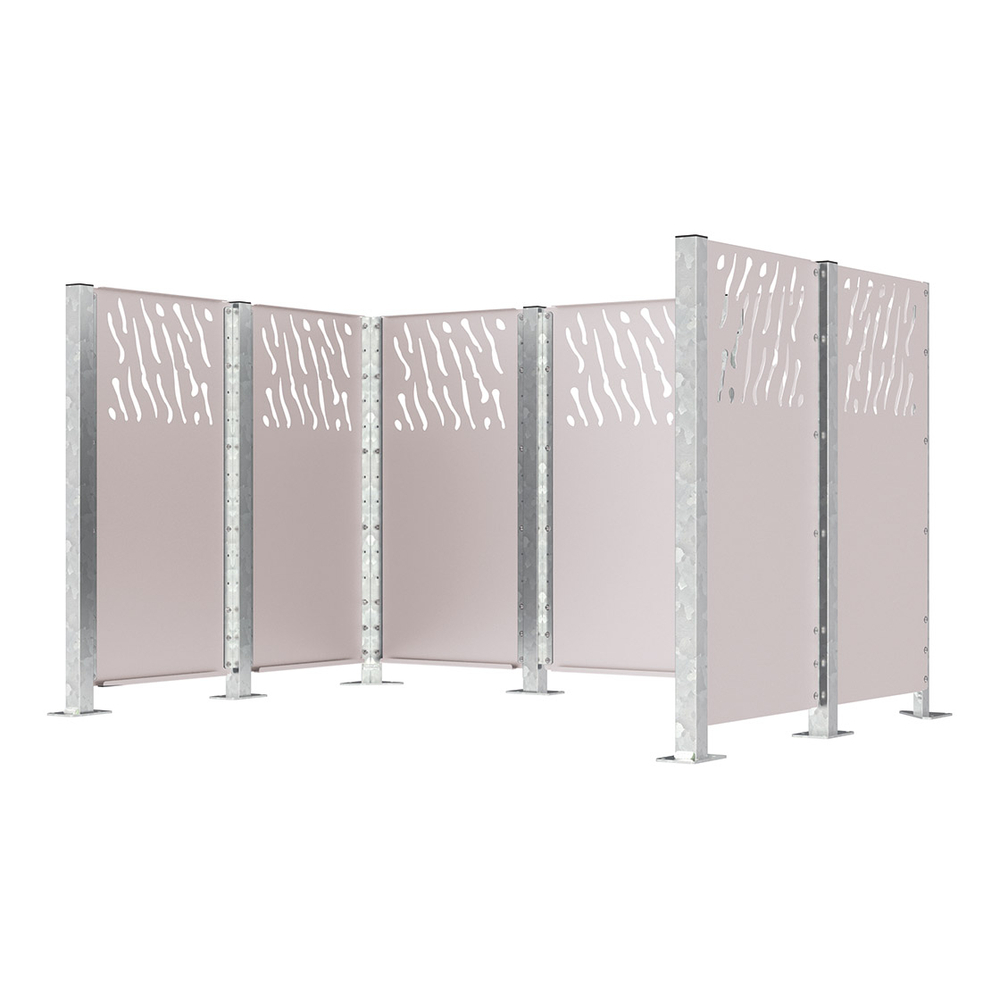 Cache-conteneurs modulable en acier RAL7044 - PROCITY - 208089.7044