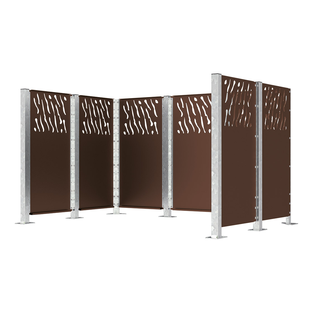 Cache-conteneurs modulable en acier RAL8017 - PROCITY - 208089.8017