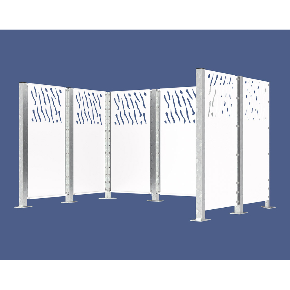 Cache-conteneurs modulable en acier RAL9010 - PROCITY - 208089.9010