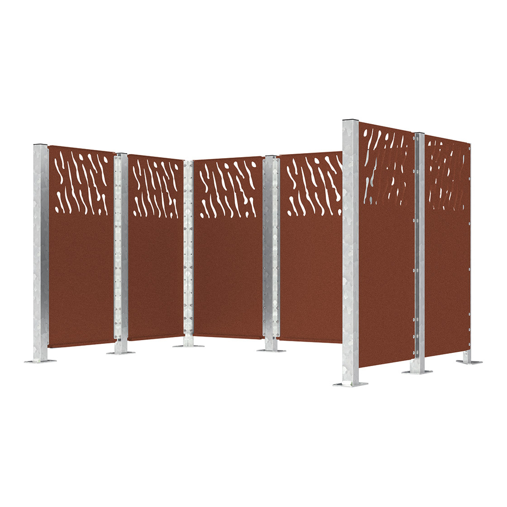 Cache-conteneurs modulable en acier Aspect Corten - PROCITY - 208089.S025