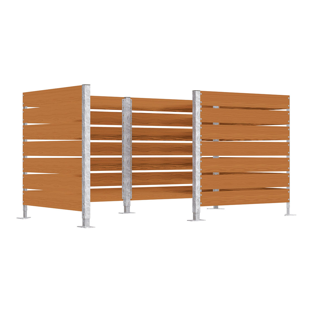 Cache-conteneurs modulable en compact Stratifié chêne clair - 1500mm - PROCITY - 208095.CHEC