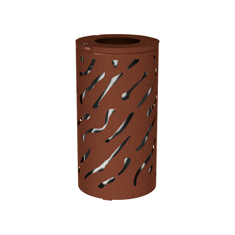 Corbeille Venise 80 ou 120 litres Aspect Corten - seau Galva - PROCITY - 208102.S025