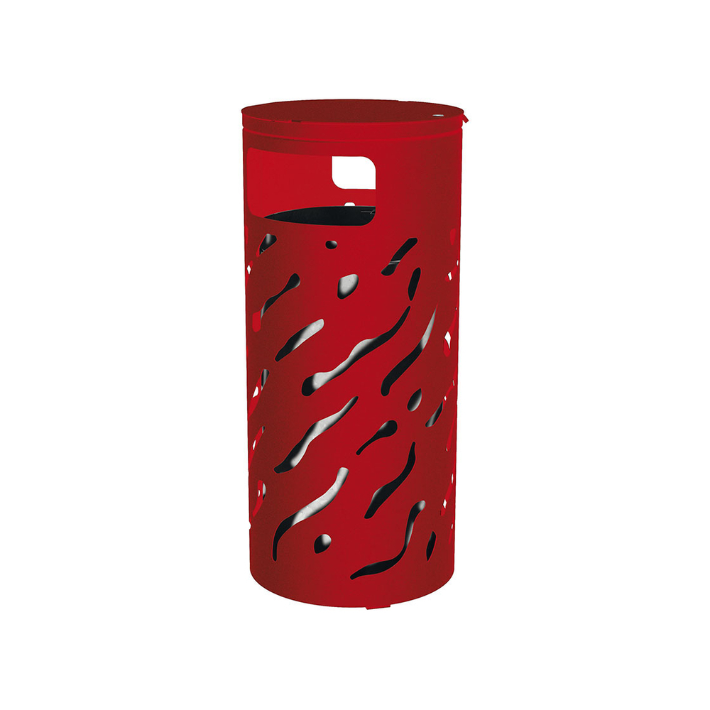 Corbeille Venise couvercle réhaussé 80 litres RAL3004 - Couvercle rehaussé seau Galva - PROCITY - 208103.3004