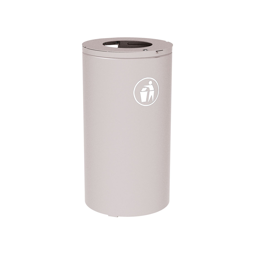 Corbeille Olbia 80 ou 120 litres RAL7044 - seau Galva - PROCITY - 208104.7044