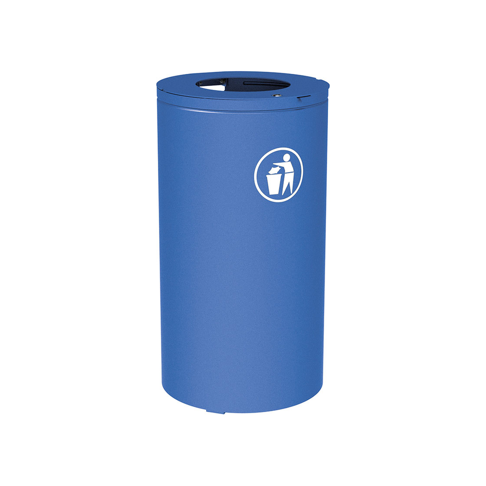 Corbeille Olbia 80 ou 120 litres RAL5010 - Sans seau - PROCITY - 208105.5010
