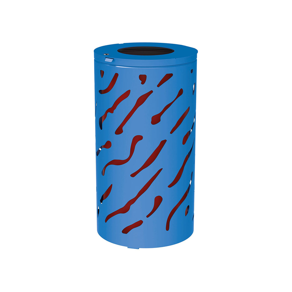 Corbeille Venise 80 ou 120 litres RAL5010 - seau peint sur Galva - PROCITY - 208106.5010