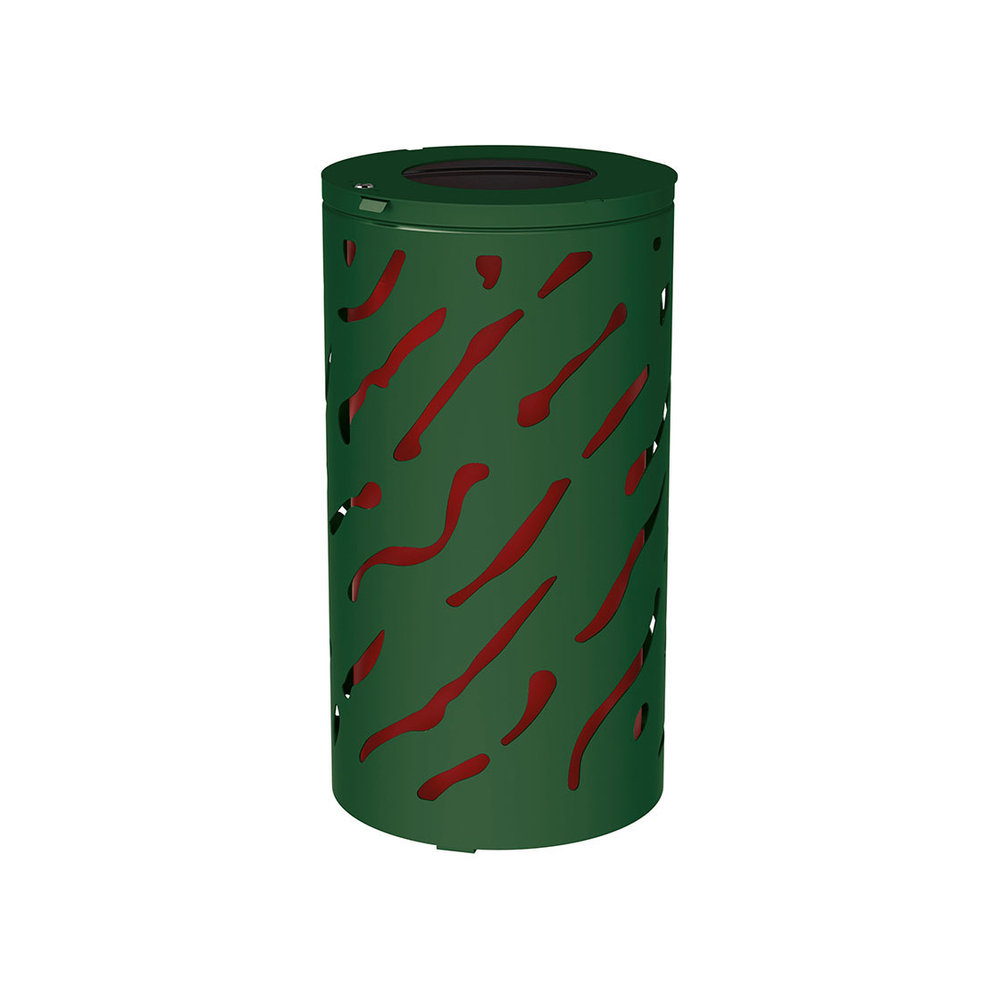 Corbeille Venise 80 ou 120 litres RAL6005 - seau peint sur Galva - PROCITY - 208106.6005