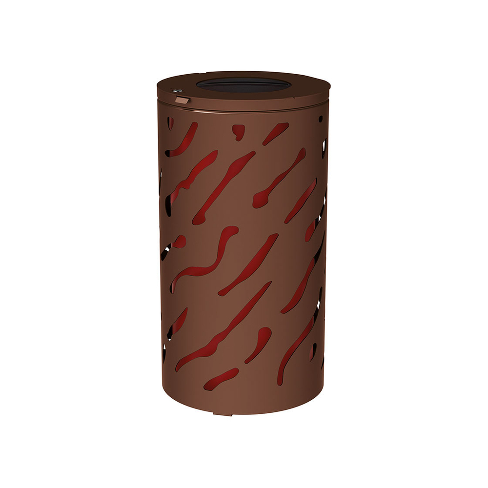 Corbeille Venise 80 ou 120 litres RAL8017 - seau peint sur Galva - PROCITY - 208106.8017
