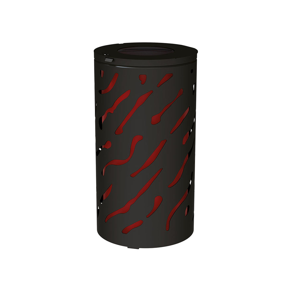 Corbeille Venise 80 ou 120 litres RAL9005 - seau peint sur Galva - PROCITY - 208106.9005