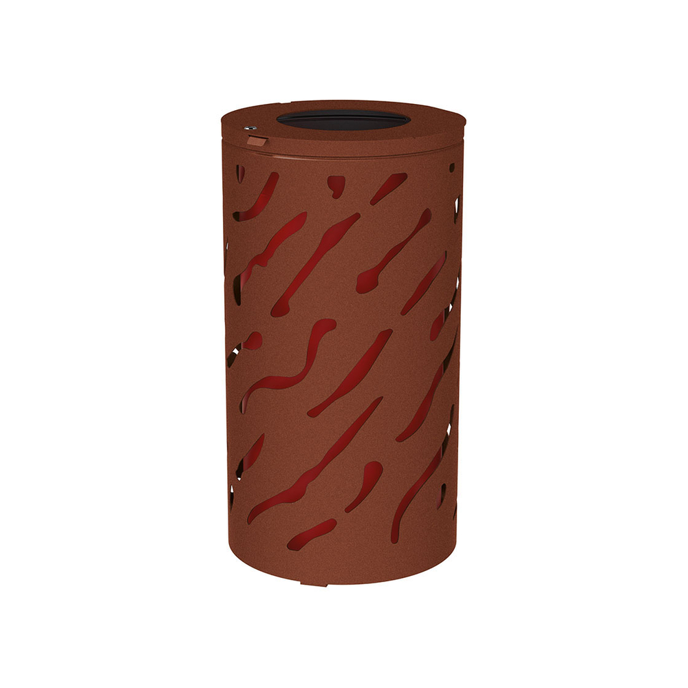 Corbeille Venise 80 ou 120 litres Aspect Corten - seau peint sur Galva - PROCITY - 208106.S025