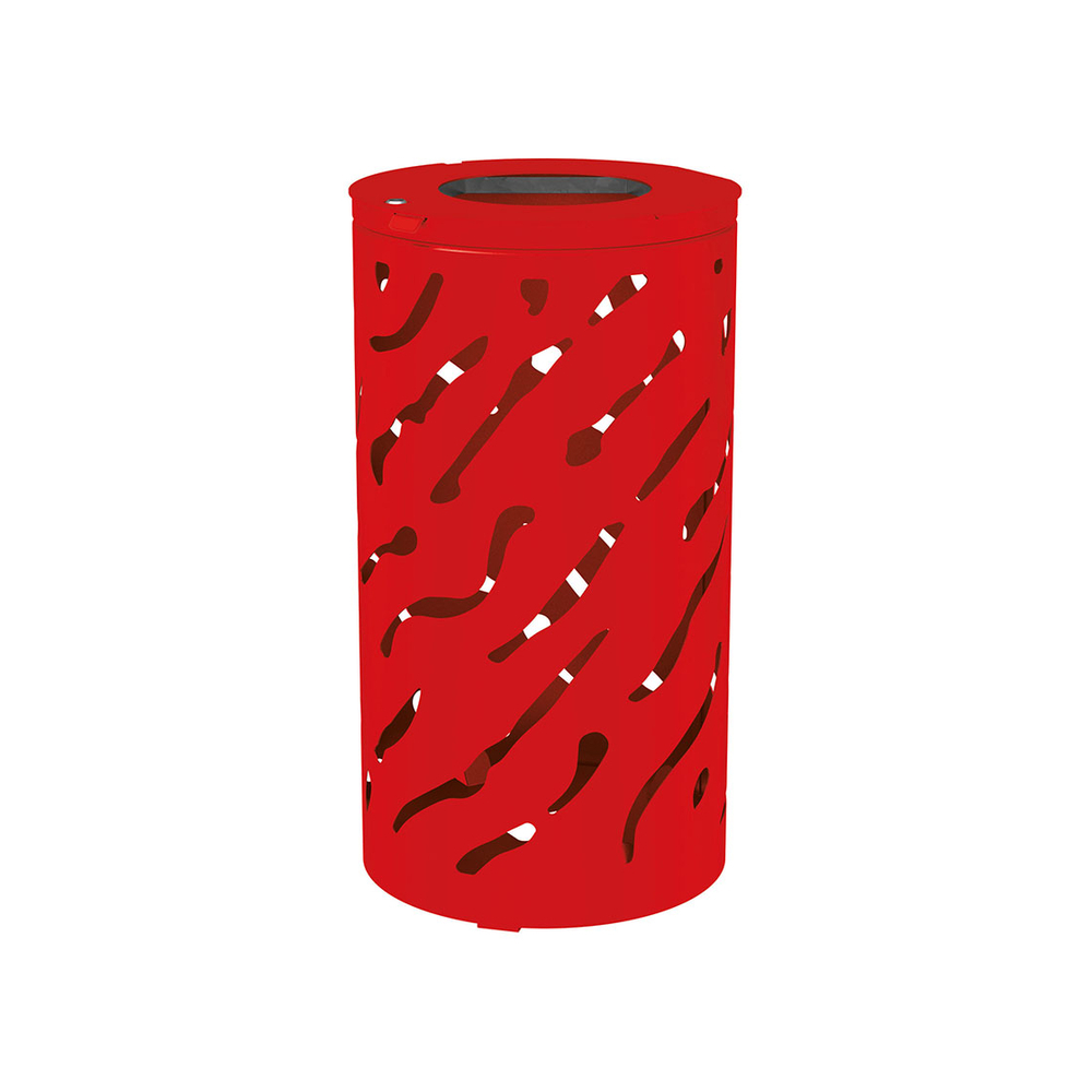 Corbeille Venise 80 ou 120 litres RAL3020 - Sans seau - PROCITY - 208108.3020