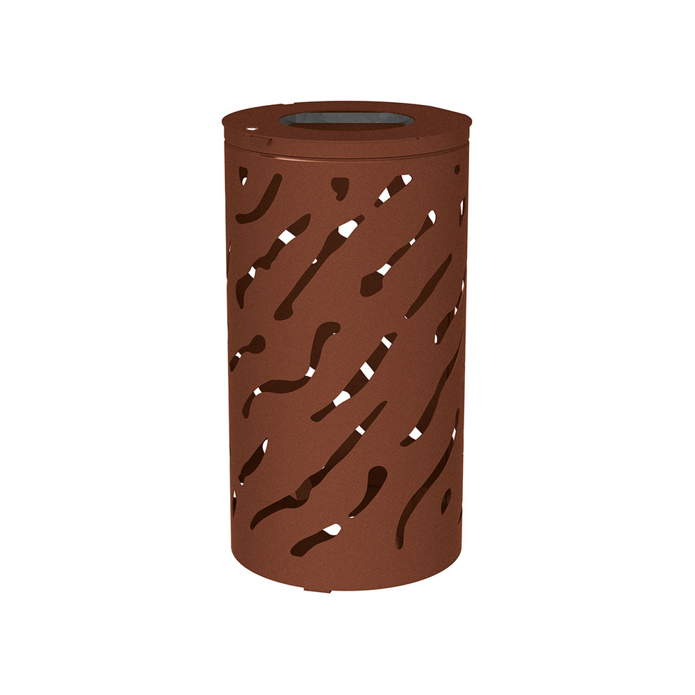 Corbeille Venise 80 ou 120 litres Aspect Corten - Sans seau - PROCITY - 208108.S025