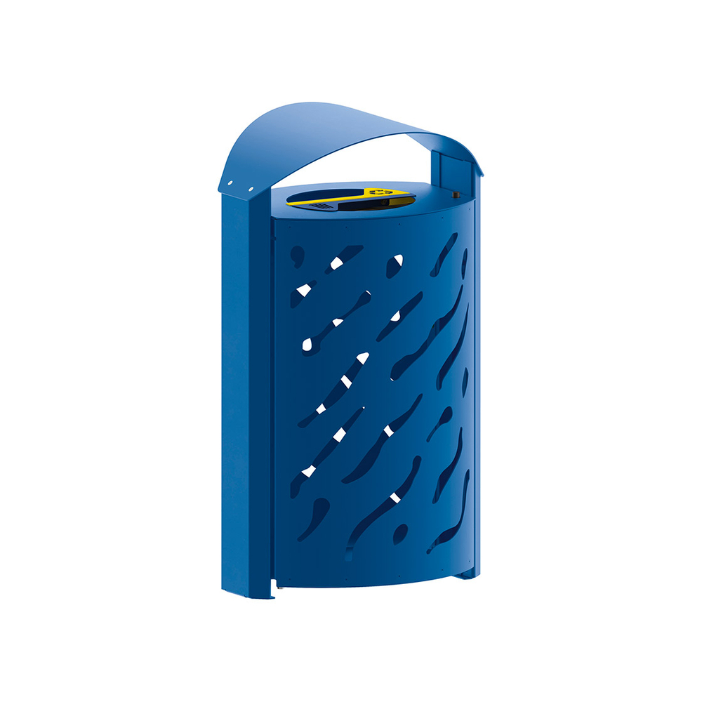 Corbeille Venise Tri sélectif 2x60 litres RAL5010 - couvercle réhaussé - PROCITY - 208124.5010