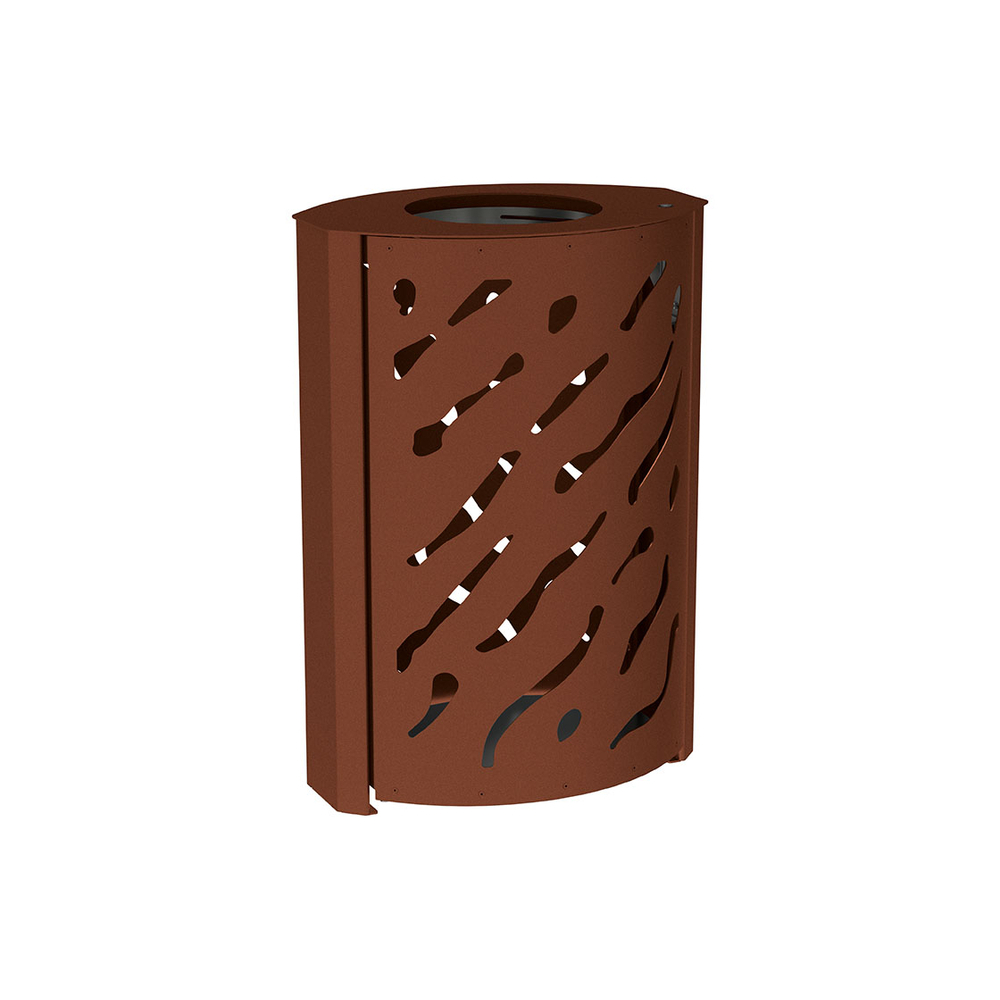 Corbeille Venise 120 litres Aspect Corten - Standard - PROCITY - 208127.S025