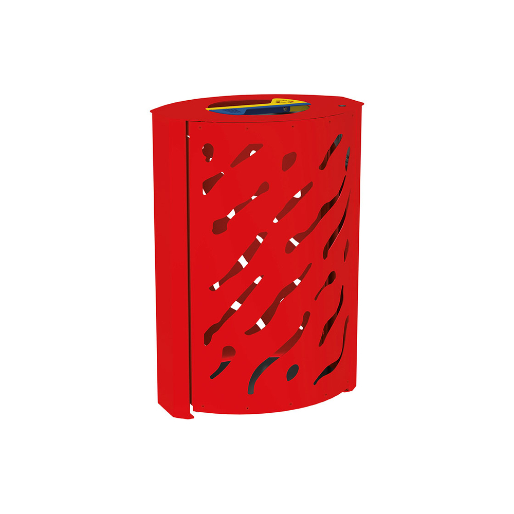 Corbeille Venise Tri sélectif 2x60 litres RAL3020 - Standard - PROCITY - 208128.3020