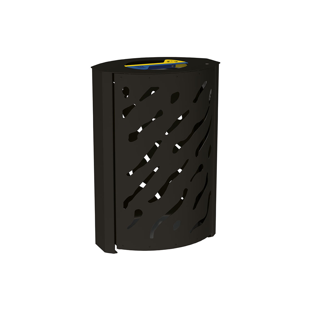Corbeille Venise Tri sélectif 2x60 litres RAL9005 - Standard - PROCITY - 208128.9005