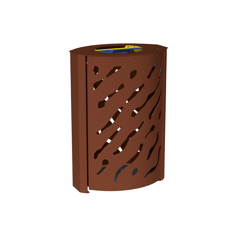 Corbeille Venise Tri sélectif 2x60 litres Aspect Corten - Standard - PROCITY - 208128.S025