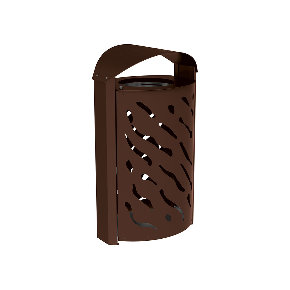 Corbeille Venise 120 litres RAL8017 - couvercle réhaussé - PROCITY - 208129.8017