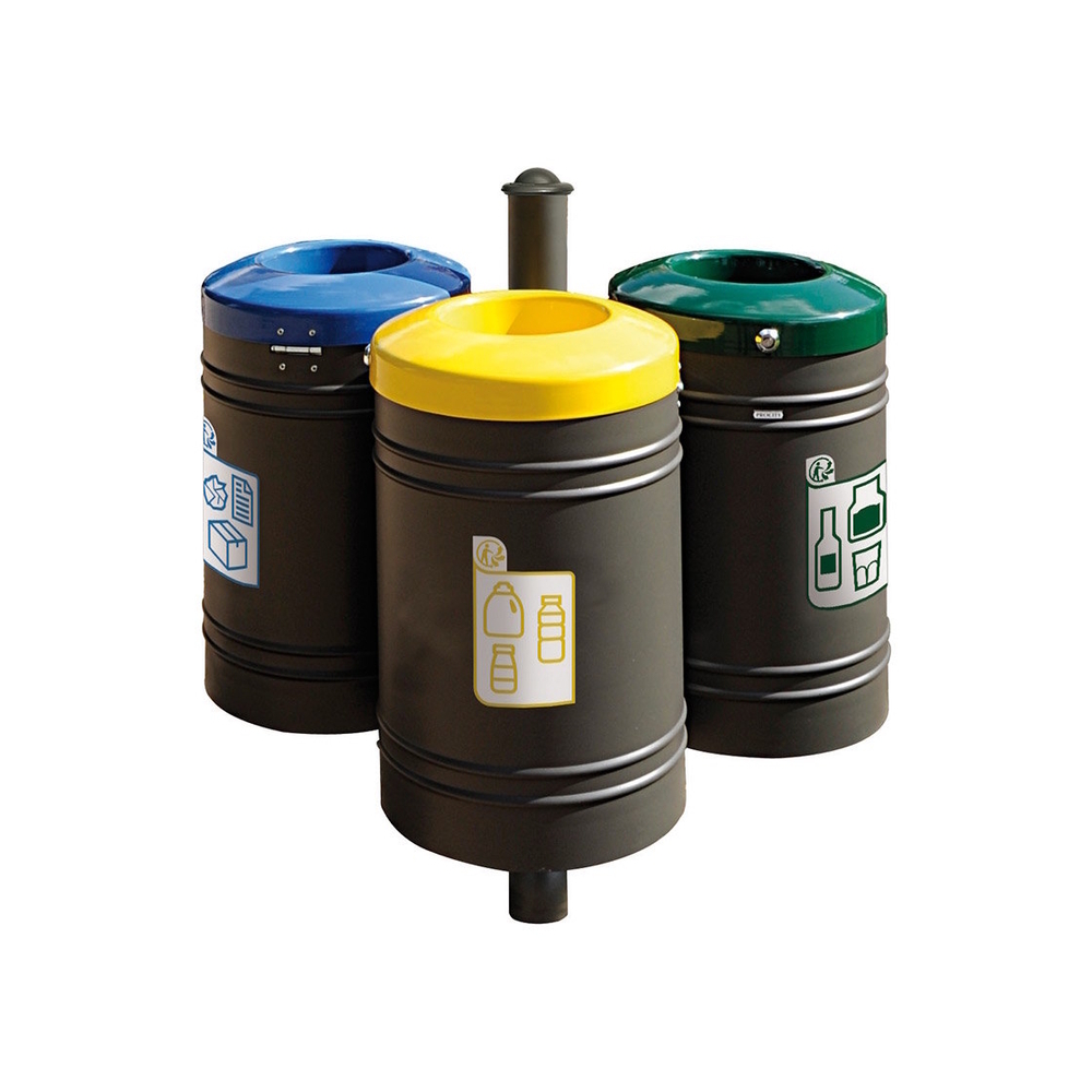 Corbeille Guyenne pour tri sélectif Agora 40 litres Gris PROCITY - 208136.GPRO