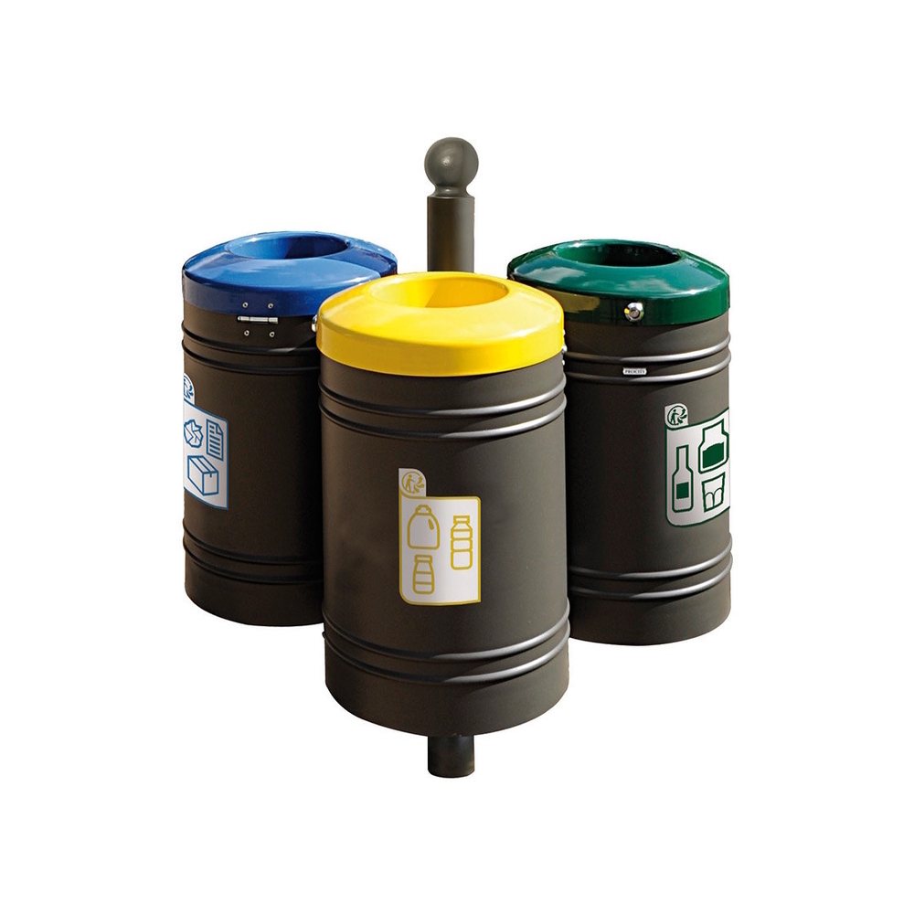 Corbeille Guyenne pour tri sélectif Boule 40 litres Gris PROCITY - 208137.GPRO