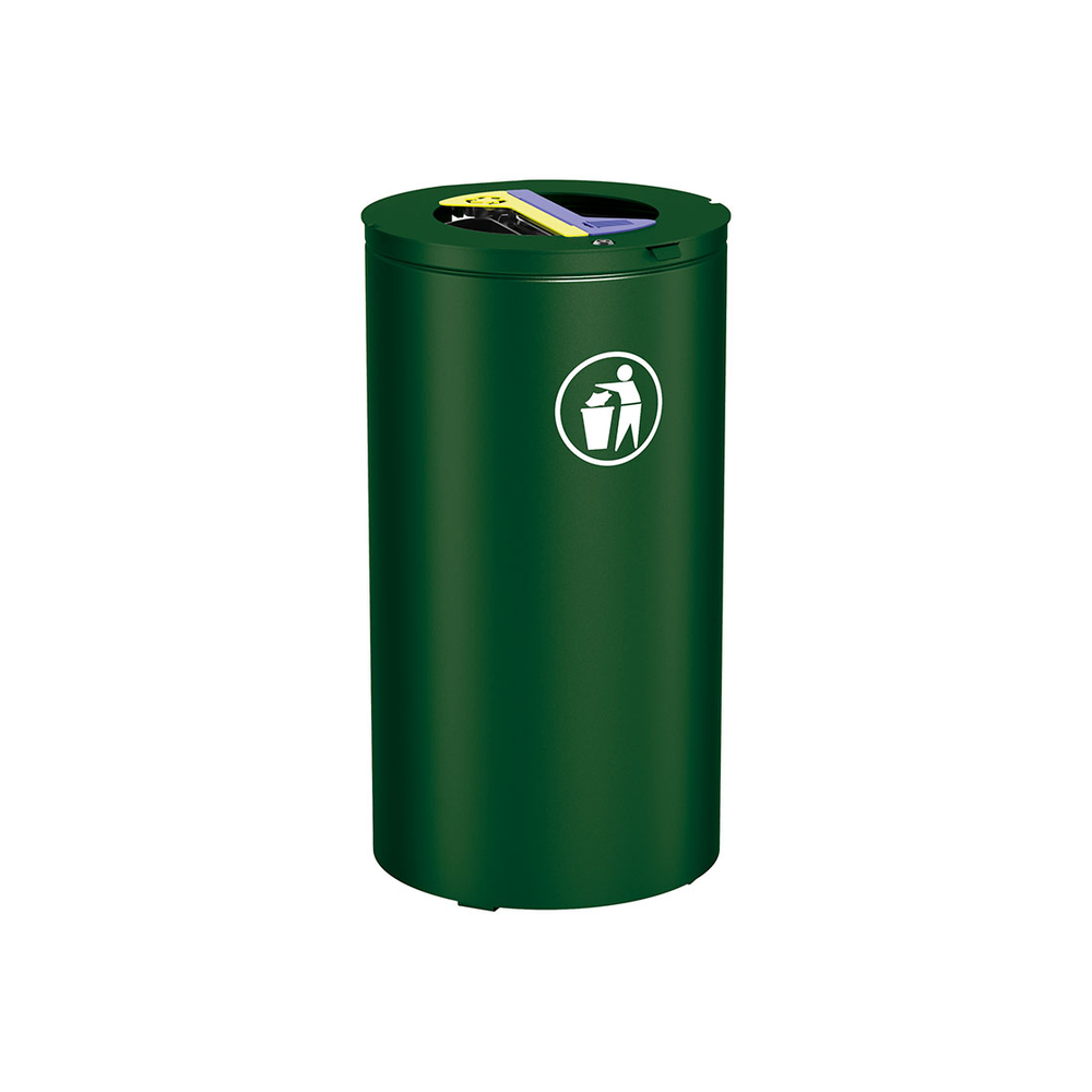 Corbeille Olbia Tri sélectif RAL6005 - PROCITY - 208148.6005